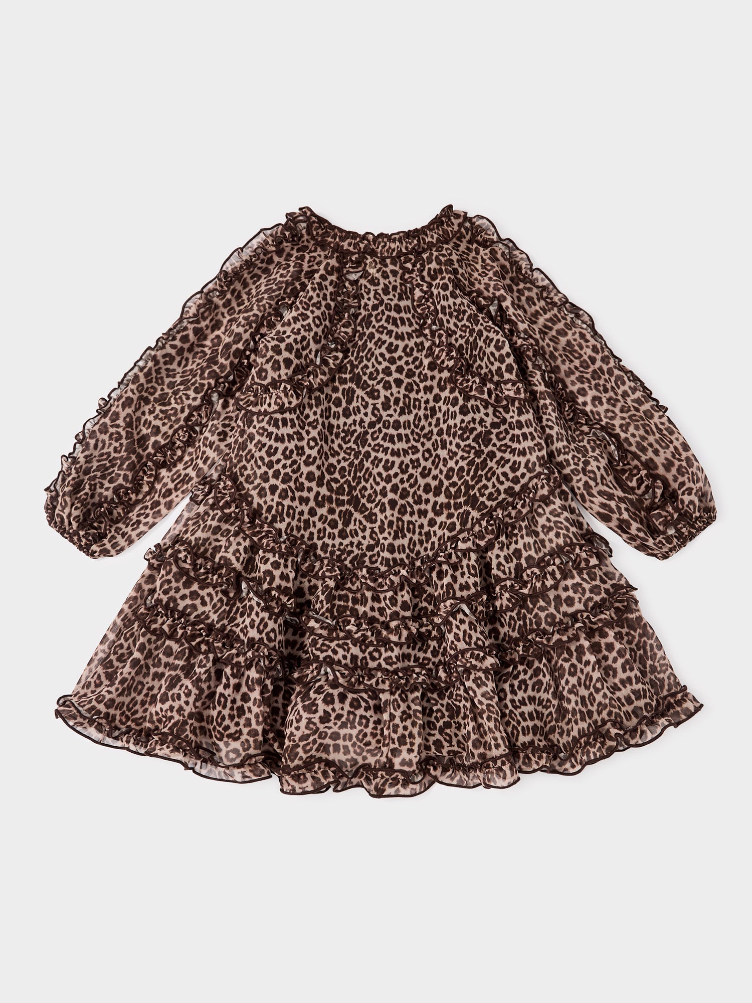 Georgia Leopard Print Ruffle Dress