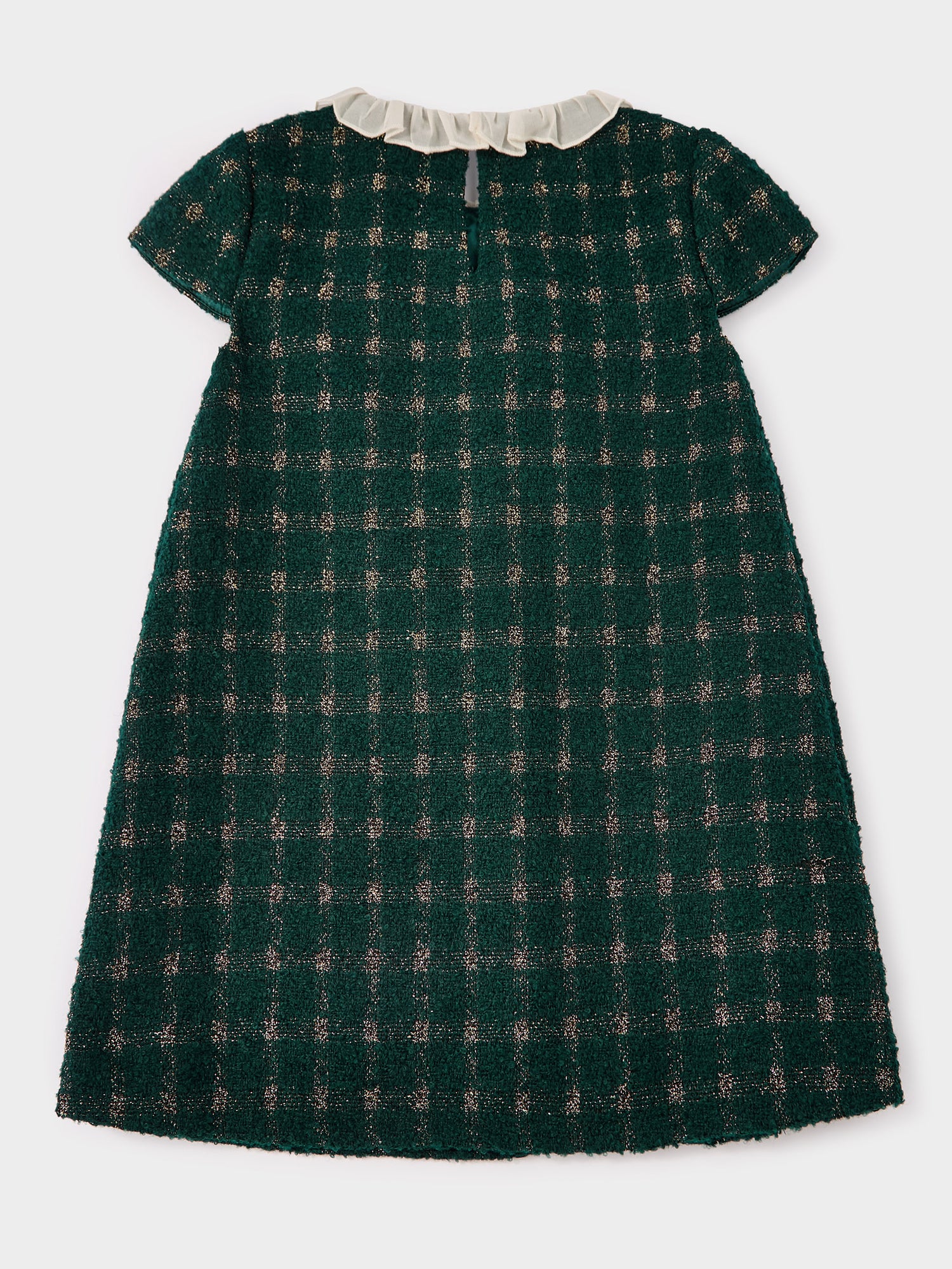 Jade Green Lurex Check Dress