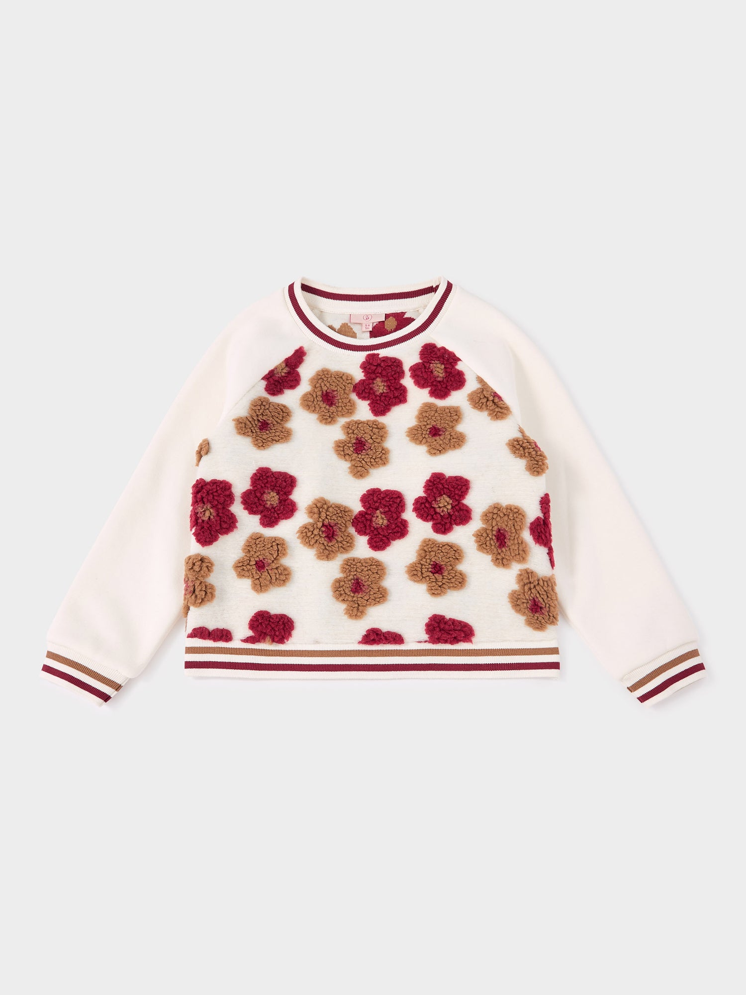 Lulu Boucle Embroidered Floral Sweatshirt