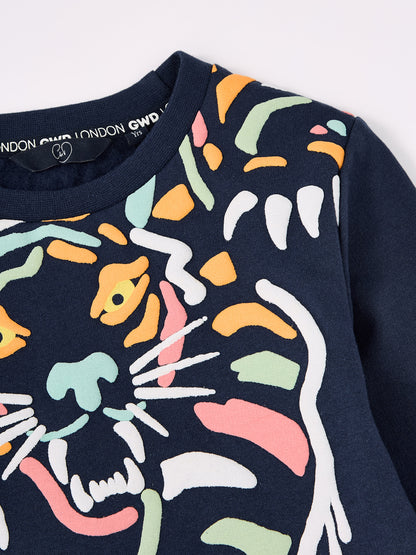 Merlin Multicolour Tiger Print Sweater