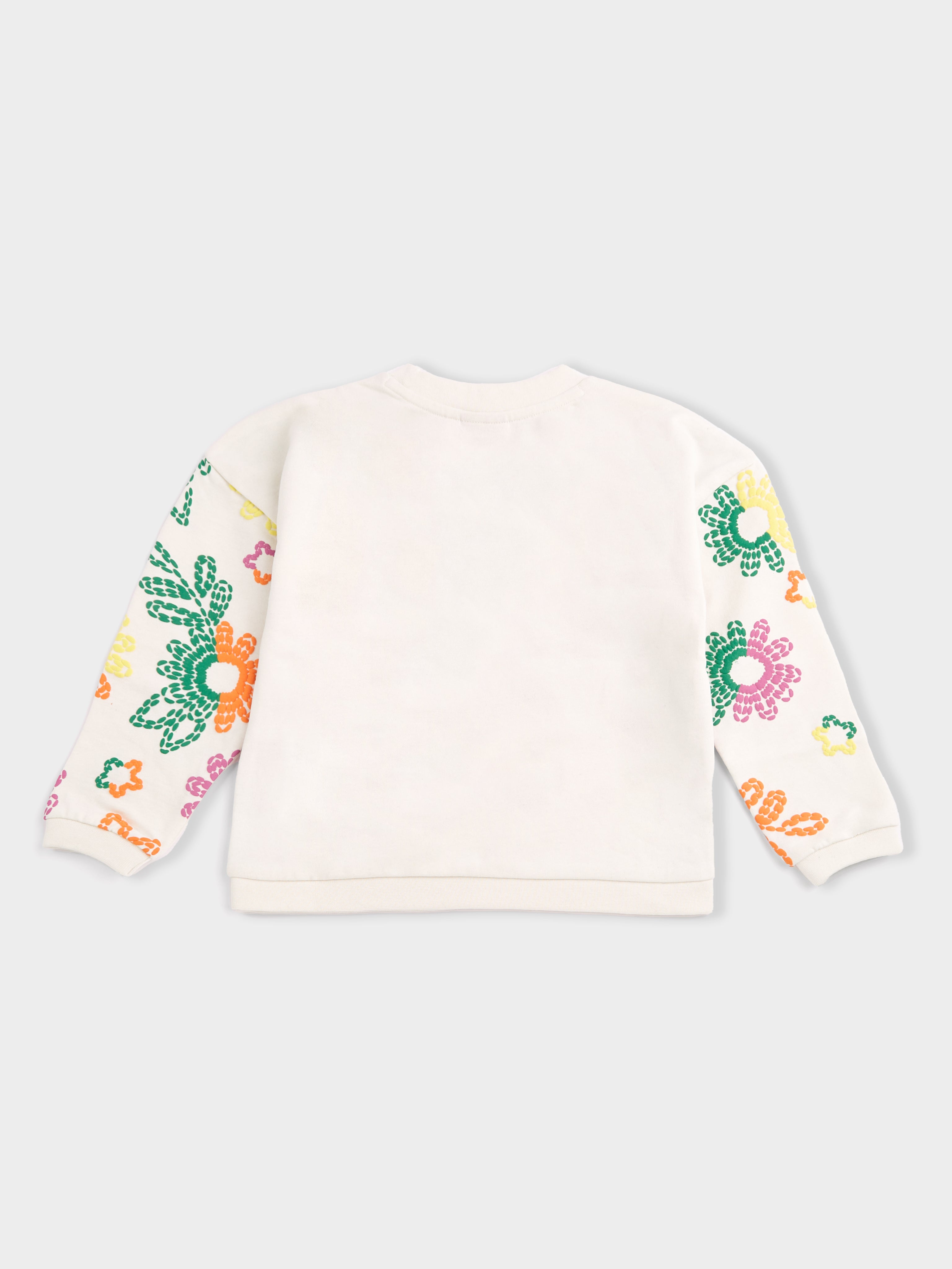 Orla White Floral Print Sweatshirt