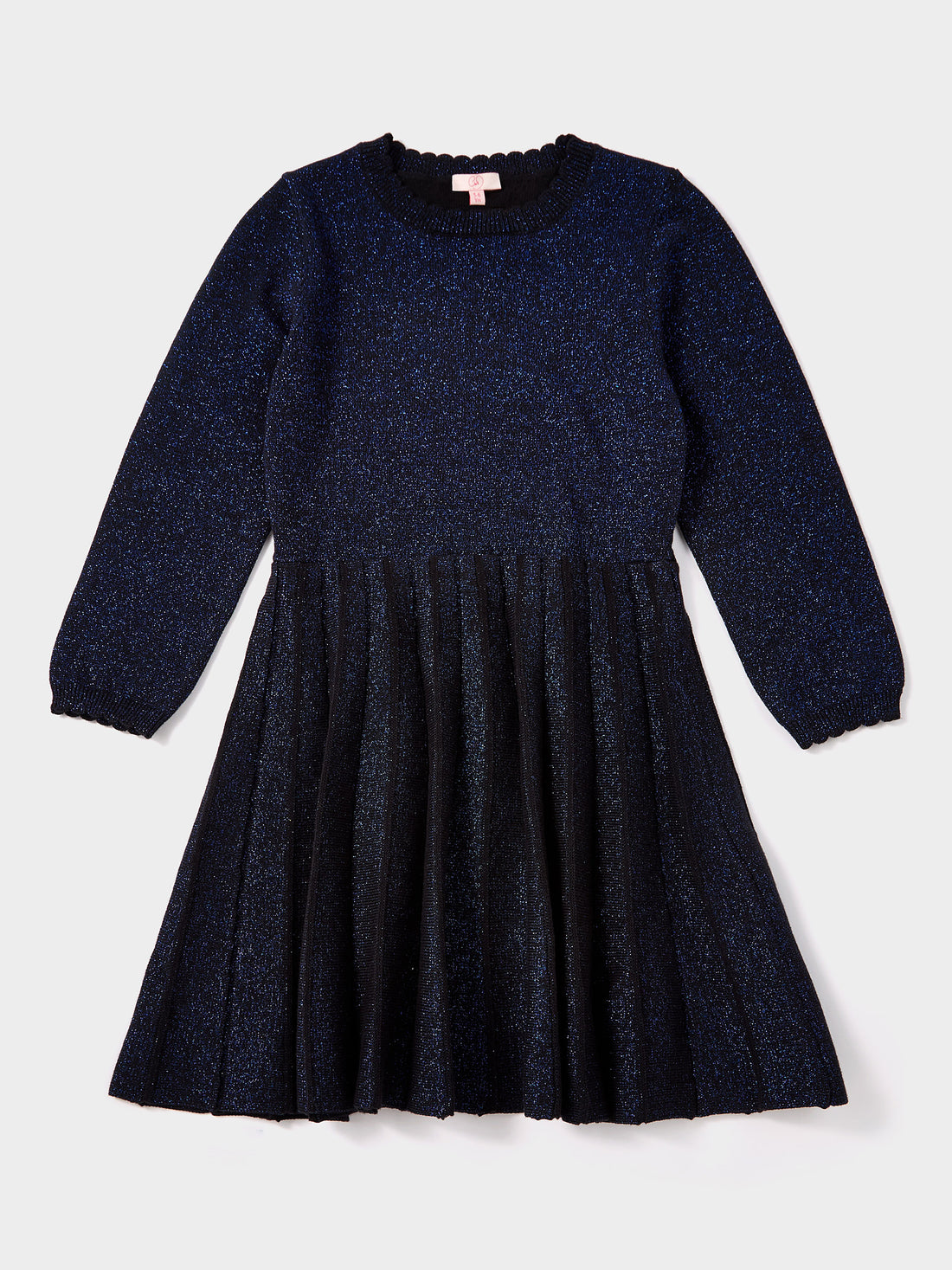 Glitter Navy Lurex Knitted Dress | GWD Clothing