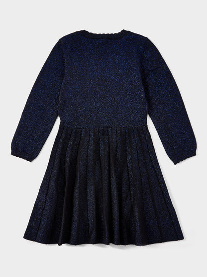 Glitter Navy Lurex Knitted Dress