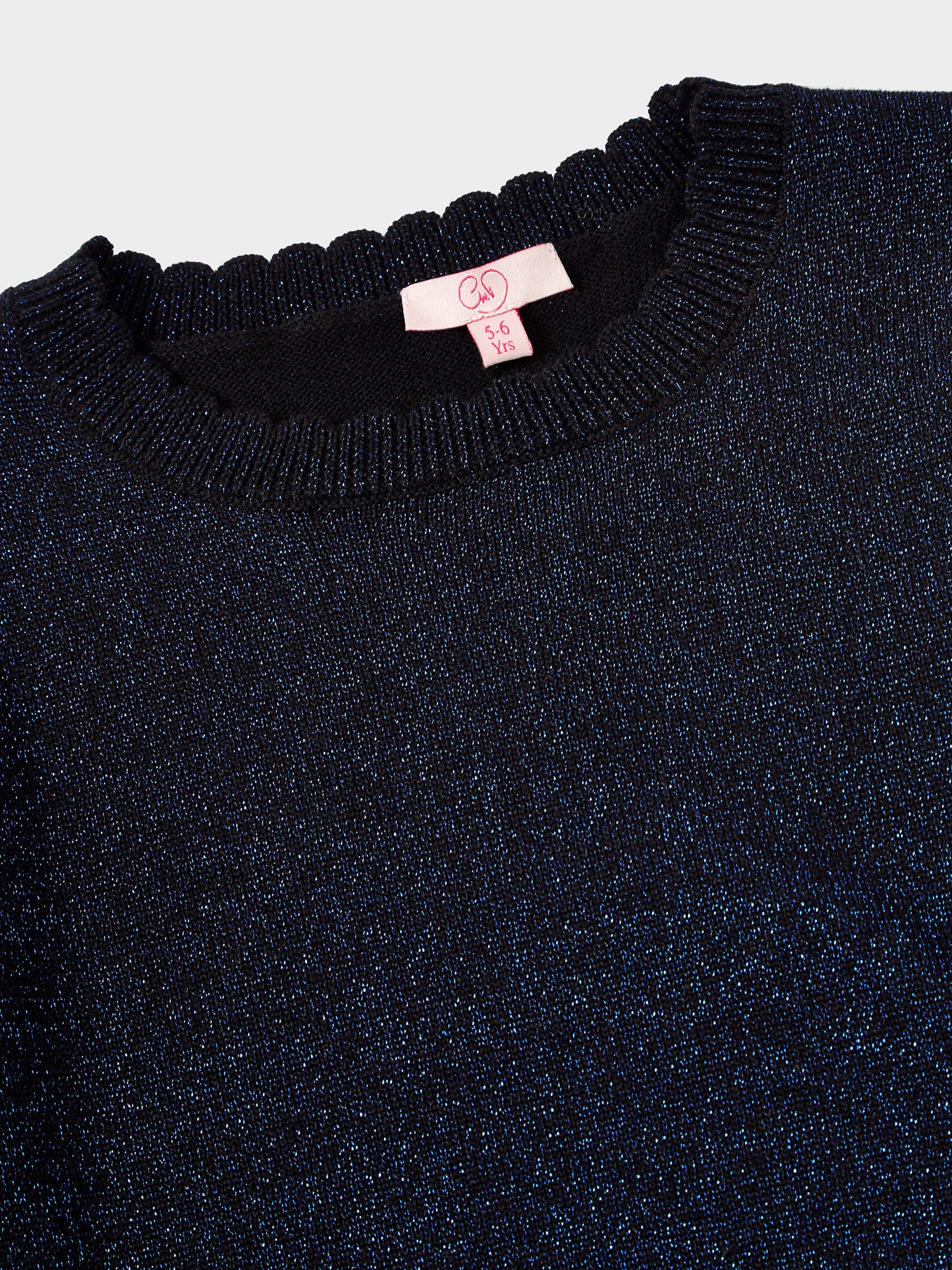 Glitter Navy Lurex Knitted Dress