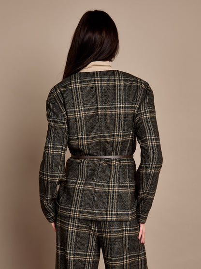 Aimee Brown Check Blazer