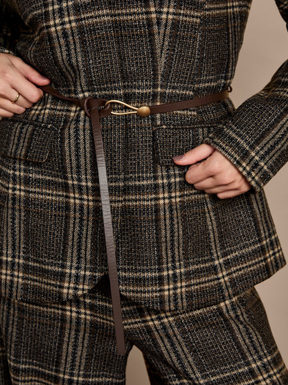 Aimee Brown Check Blazer