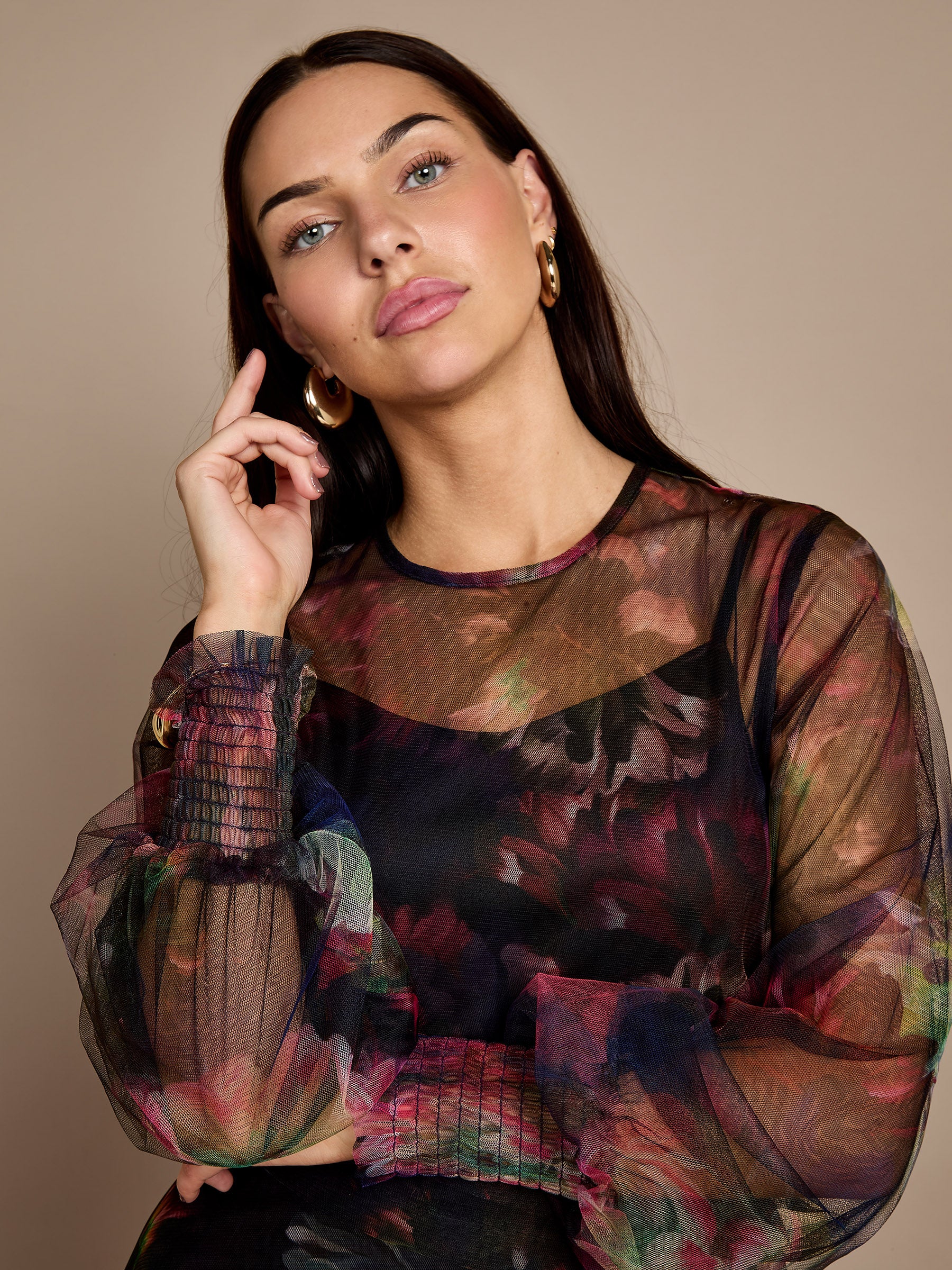 Bettina Floral Mesh Dress