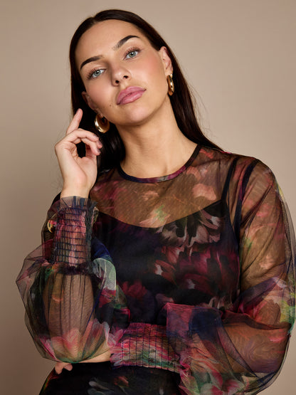 Bettina Floral Mesh Dress