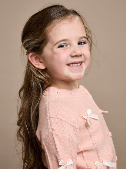 GWD Twinkle Bow Pink Cardigan