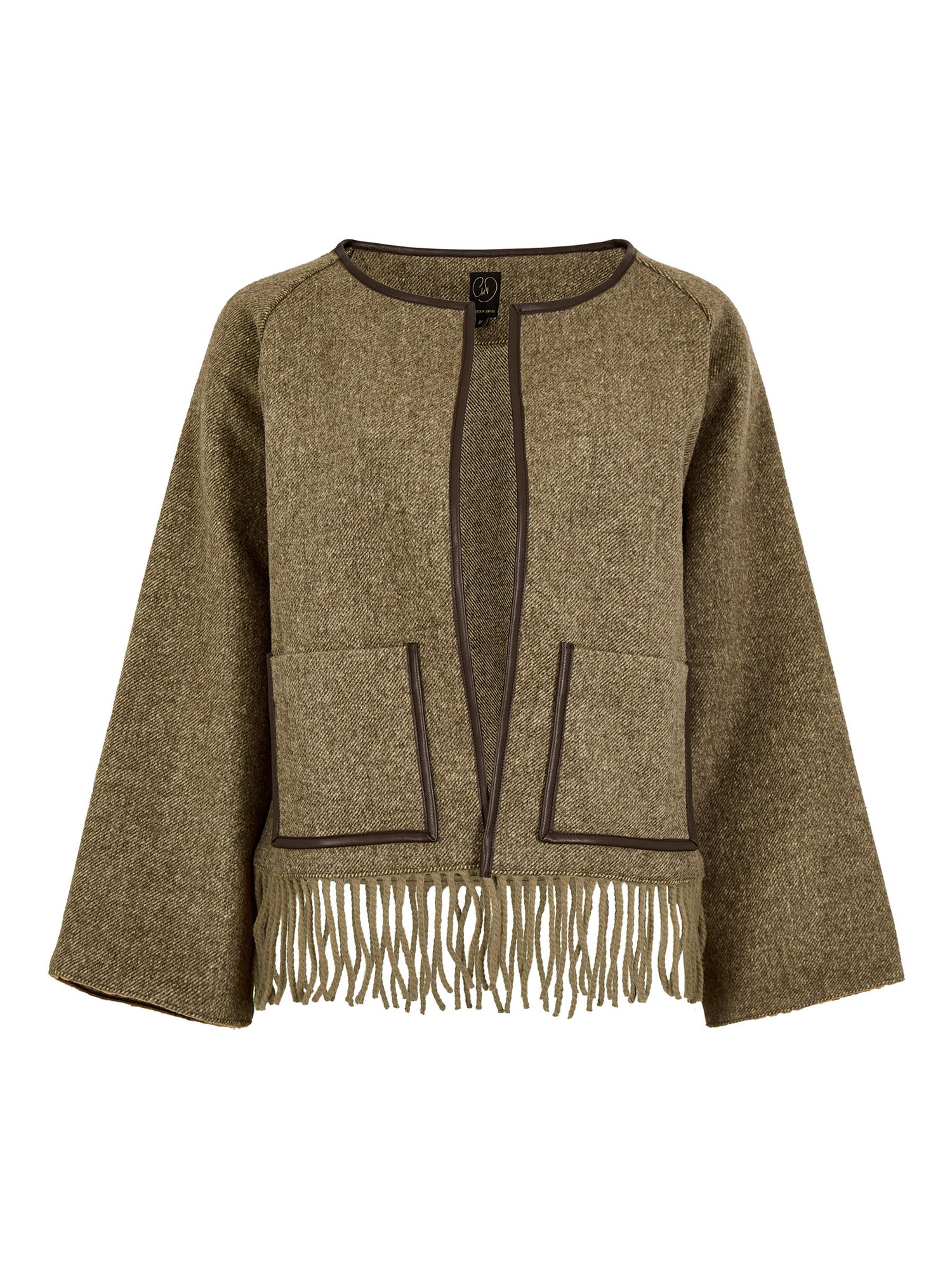 Meredith Wool Blend Tassel Jacket – Olive Herringbone