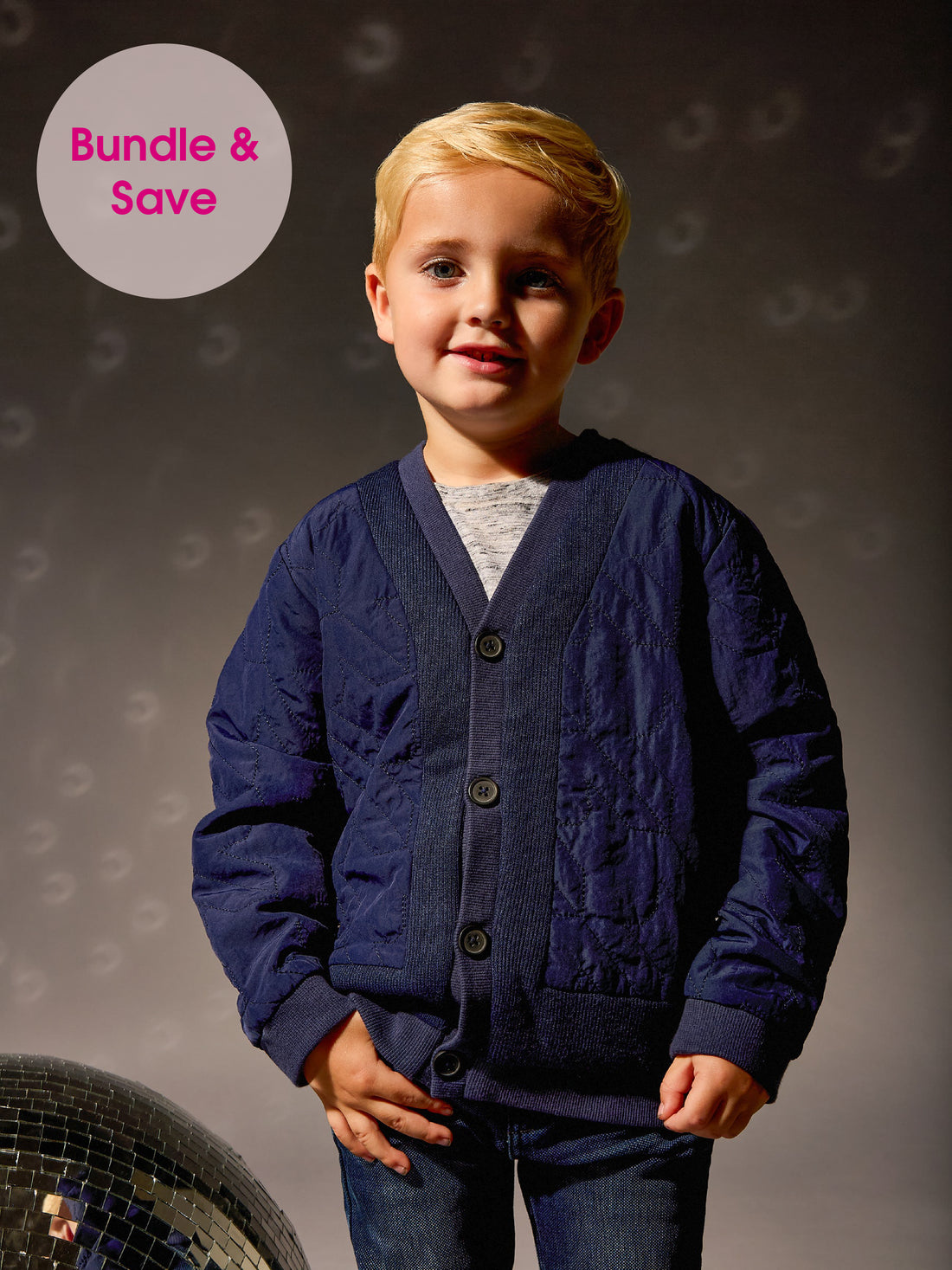 GWD Adlib Quilt Knit Cardigan