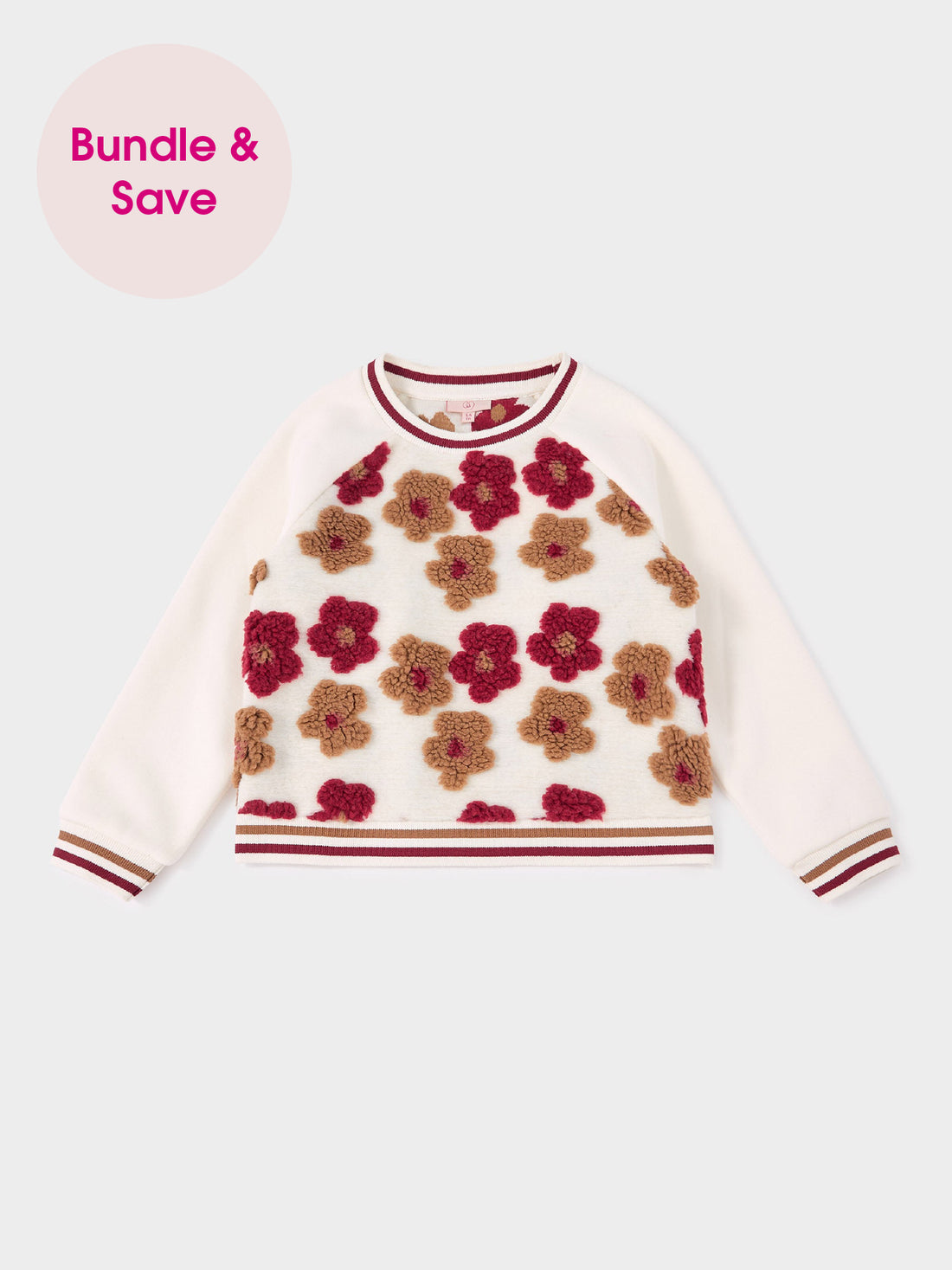 GWD Lulu Boucle Embroidered Floral Sweatshirt