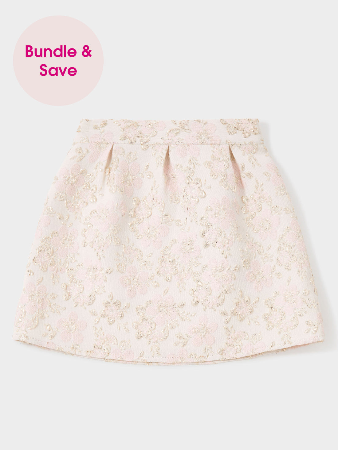 GWD Sky Embroidered Metallic Floral Jacquard Skirt