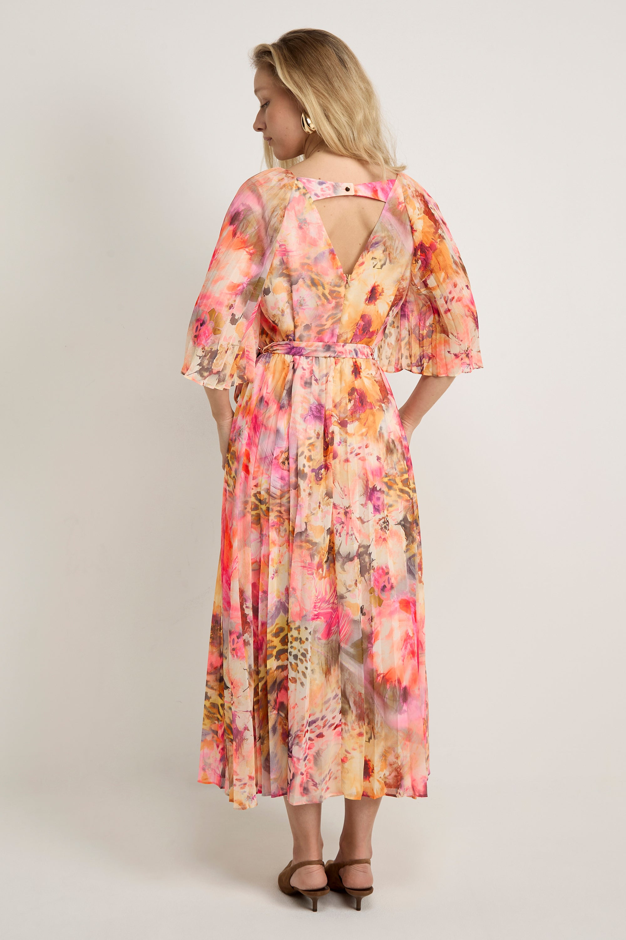 GWD Delphine Floral Print Midi Dress