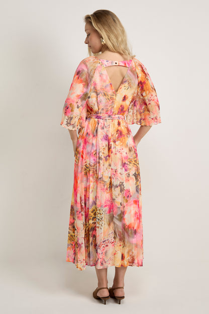 GWD Delphine Floral Print Midi Dress