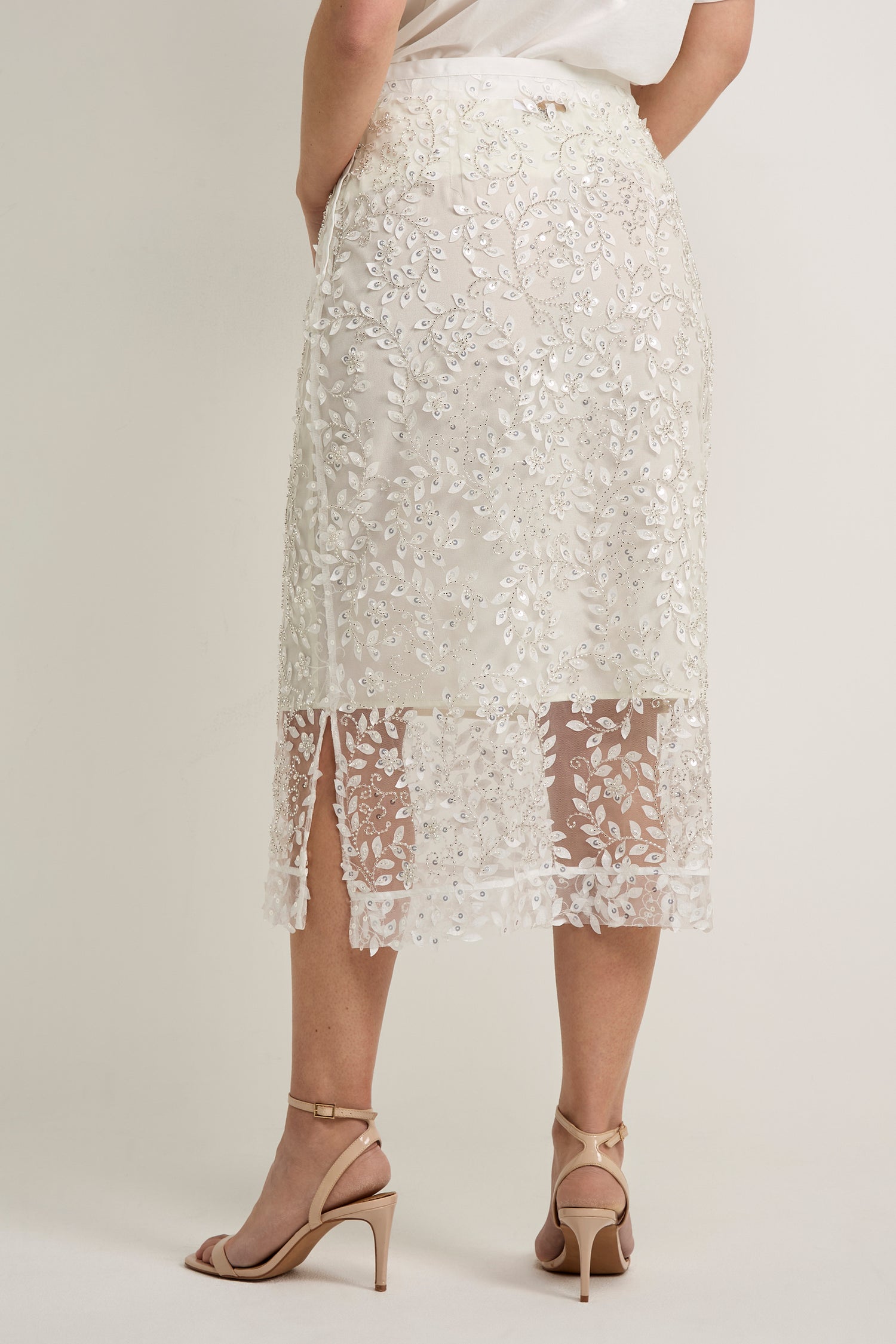 GWD Imara Floral Embroidery, Sheer Sparkle Skirt