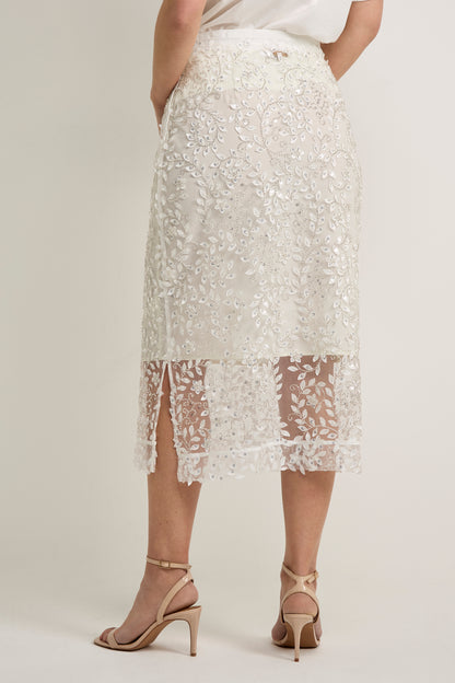 GWD Imara Floral Embroidery, Sheer Sparkle Skirt