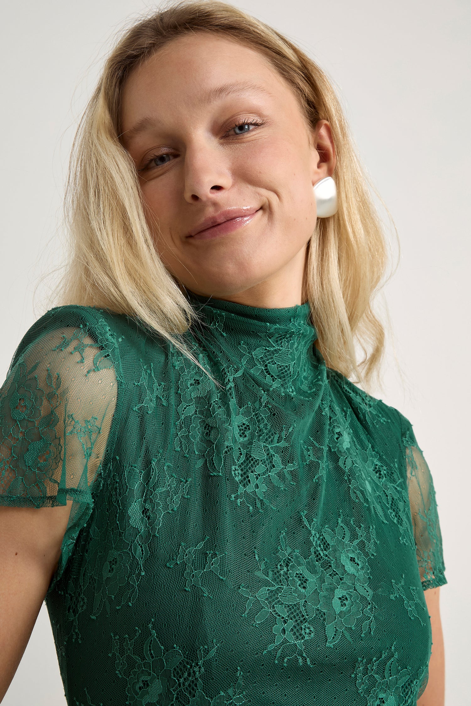 GWD Gracie Green Lace Maxi Dress