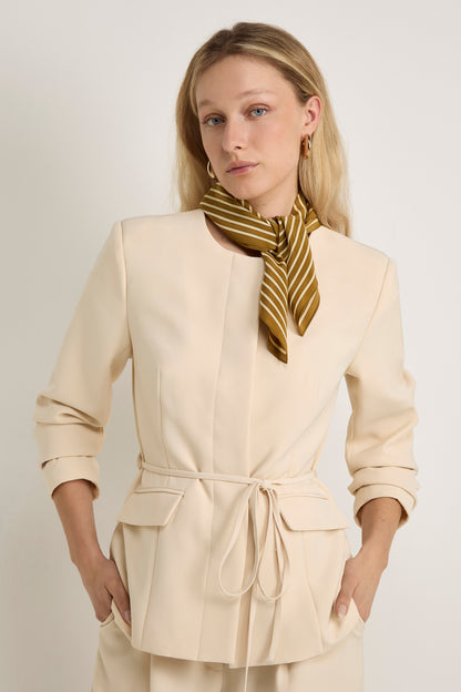 GWD Square Silk Scarves, Blue and Olive