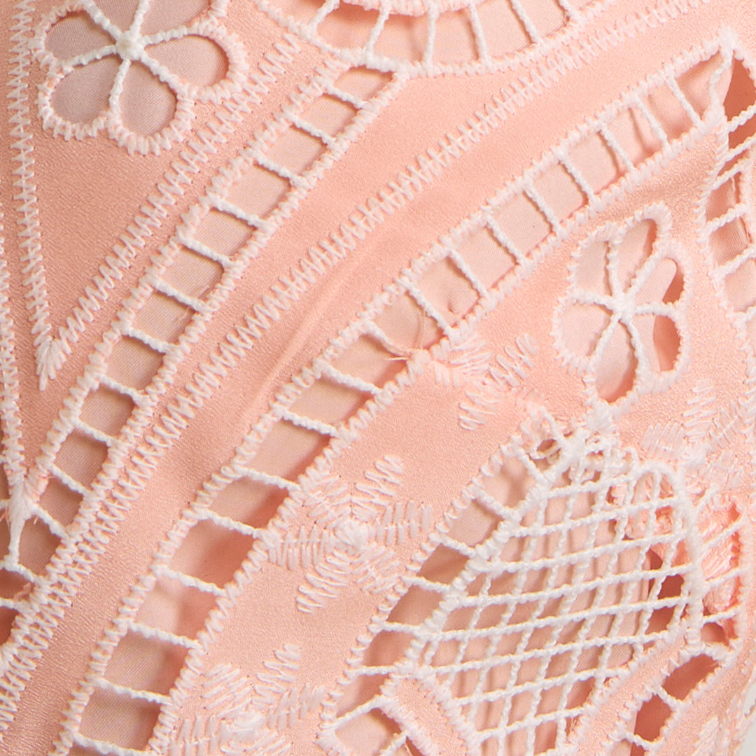 GWD Doris Pink Lace Midi Dress