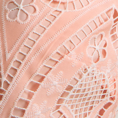 GWD Doris Pink Lace Midi Dress