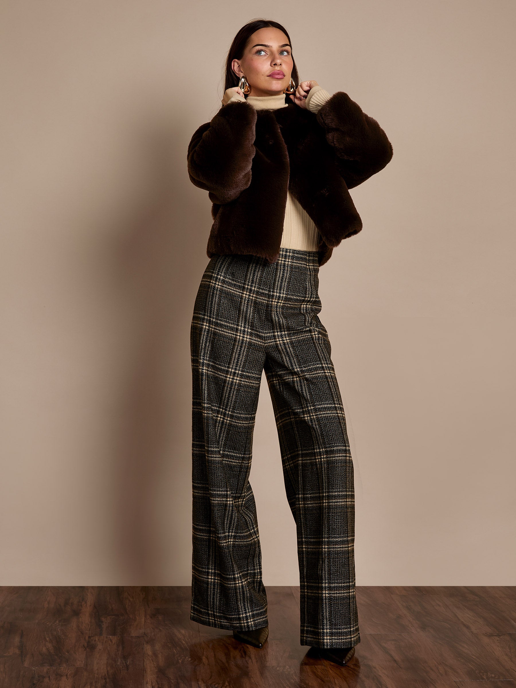 Reece Faux Fur Chocolate Brown Jacket