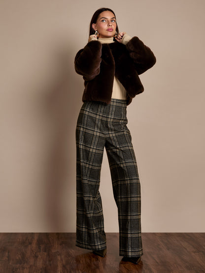 Reece Faux Fur Chocolate Brown Jacket