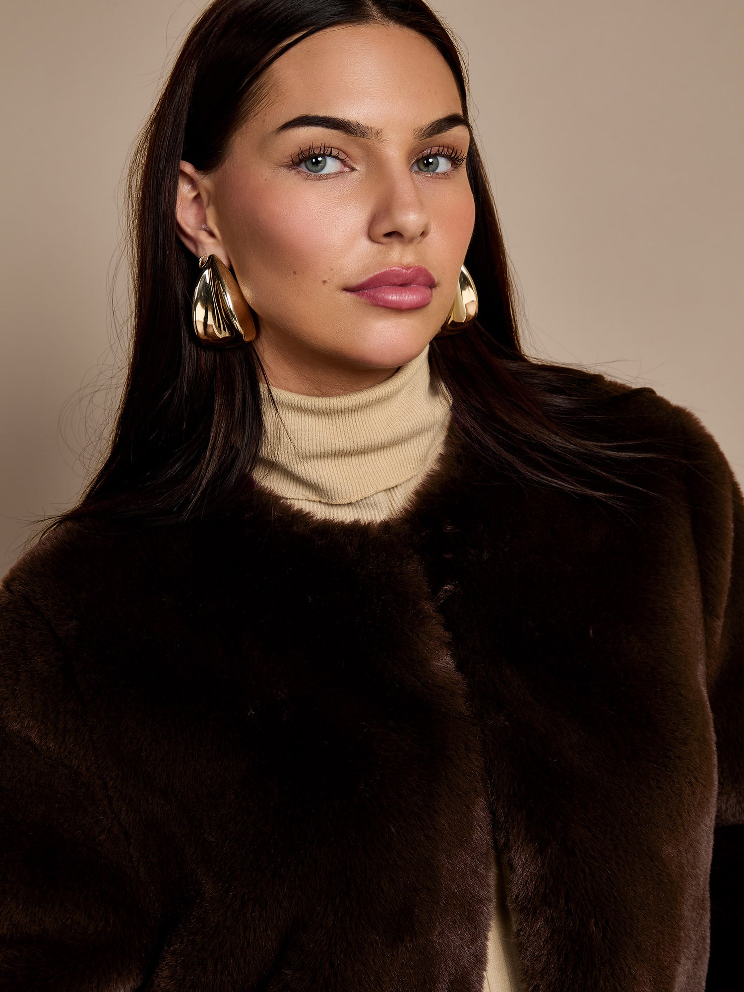 Reece Faux Fur Chocolate Brown Jacket