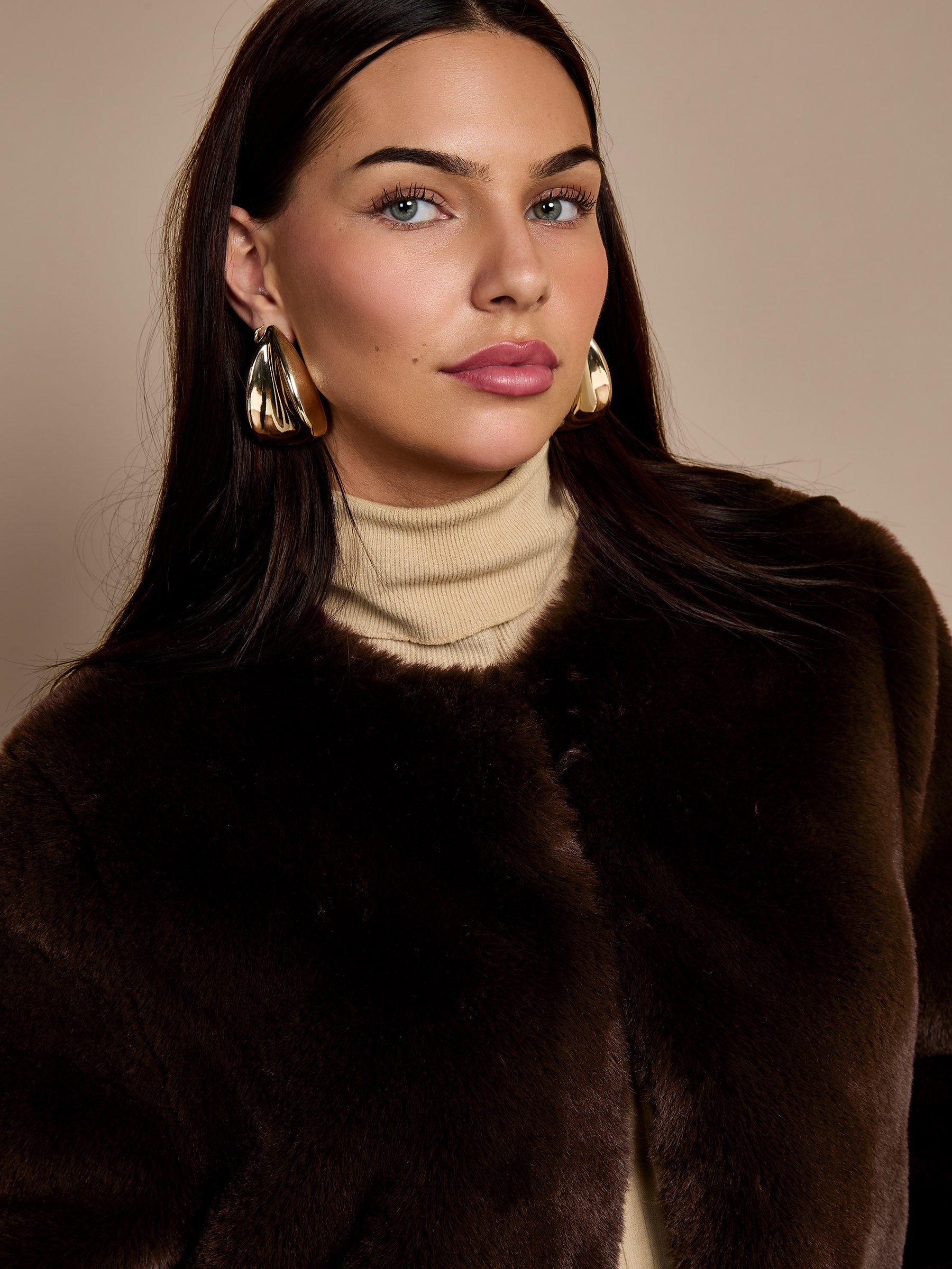 Reece Faux Fur Chocolate Brown Jacket