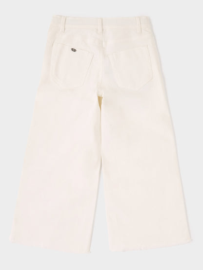 Grace Cream Wide Leg Jean