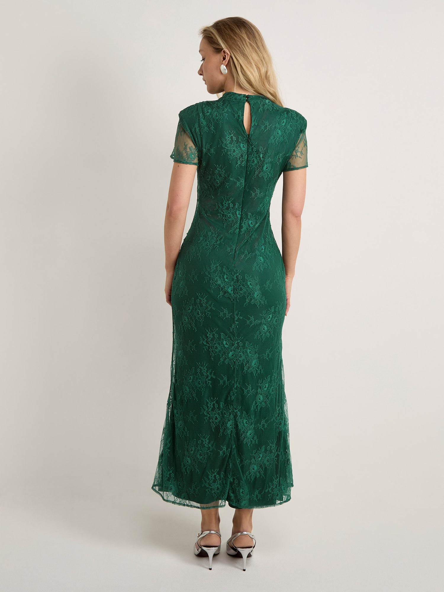 GWD Gracie Green Lace Maxi Dress