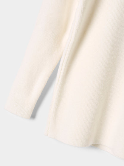 Girls Hallie Knitted Top Ruffle Neck Jumper Available in Black and Cream