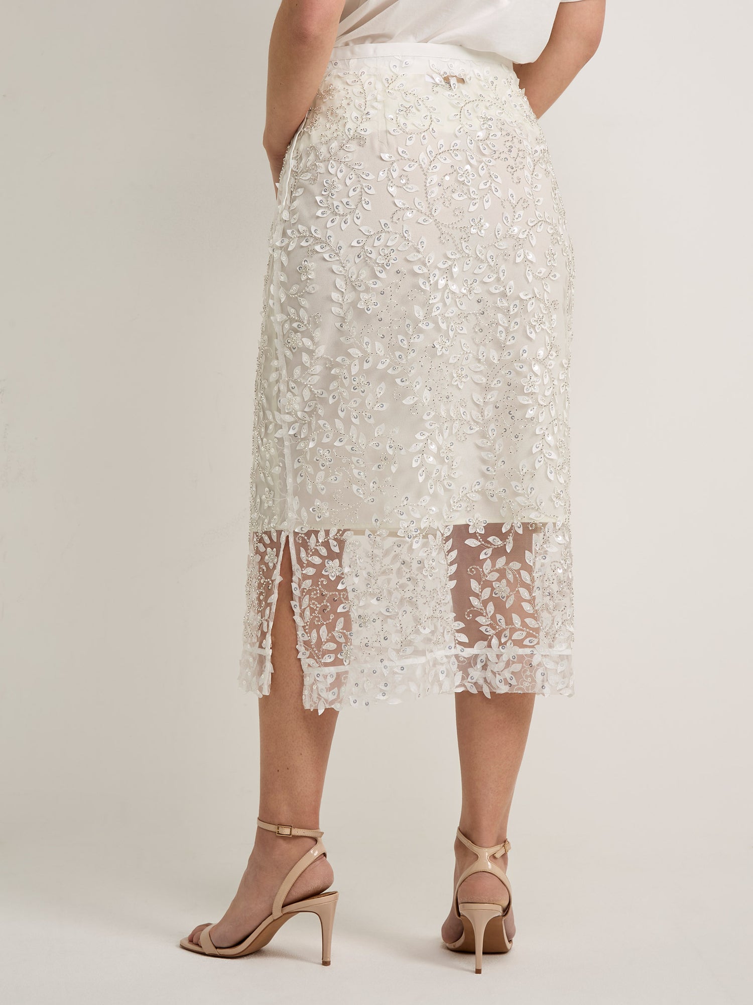 GWD Imara Floral Embroidery, Sheer Sparkle Skirt