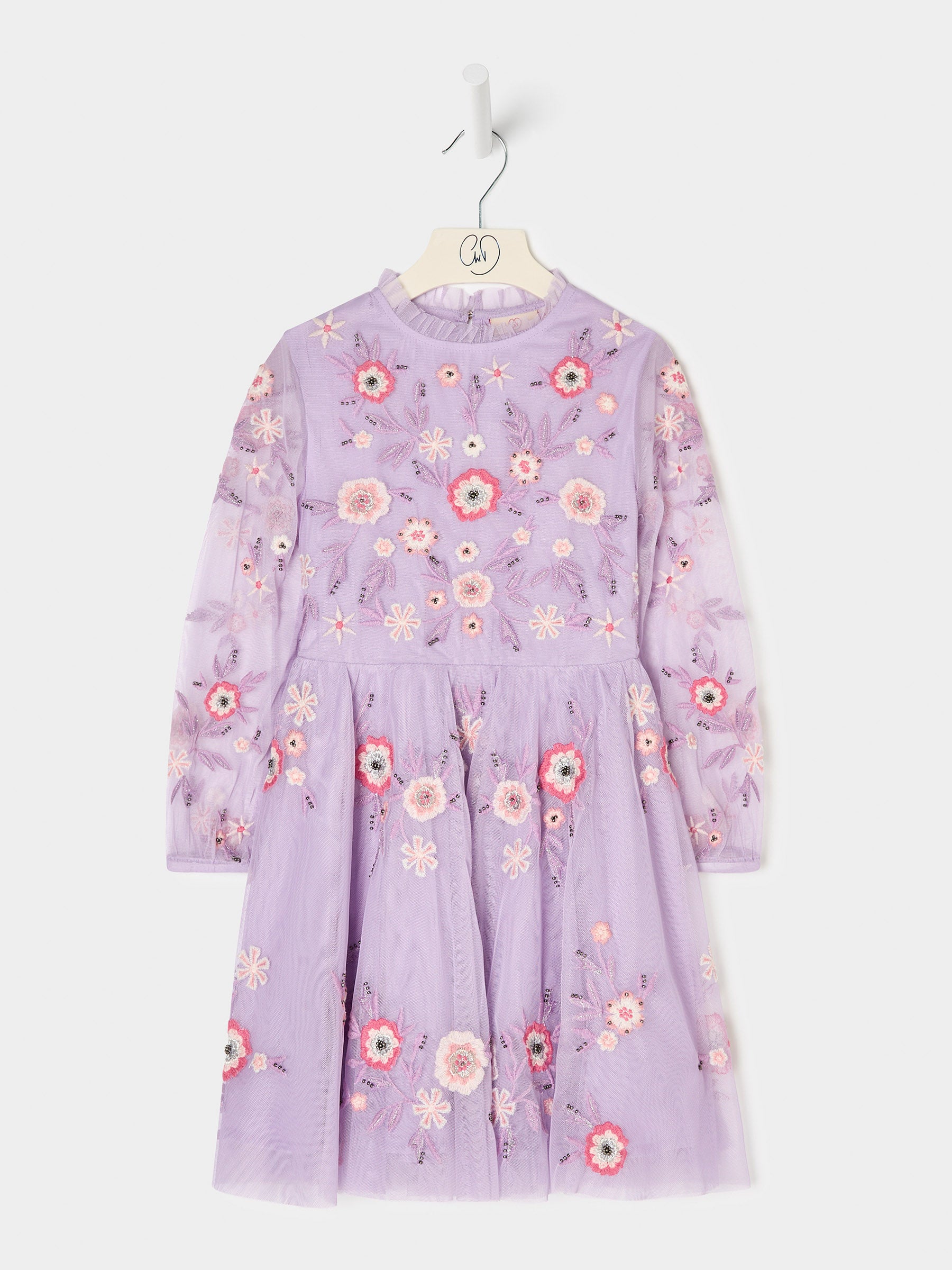 GWD Jazz Lilac Embroidered Dress