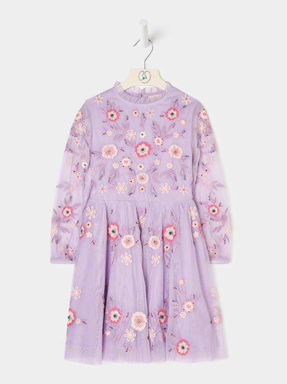 GWD Jazz Lilac Embroidered Dress