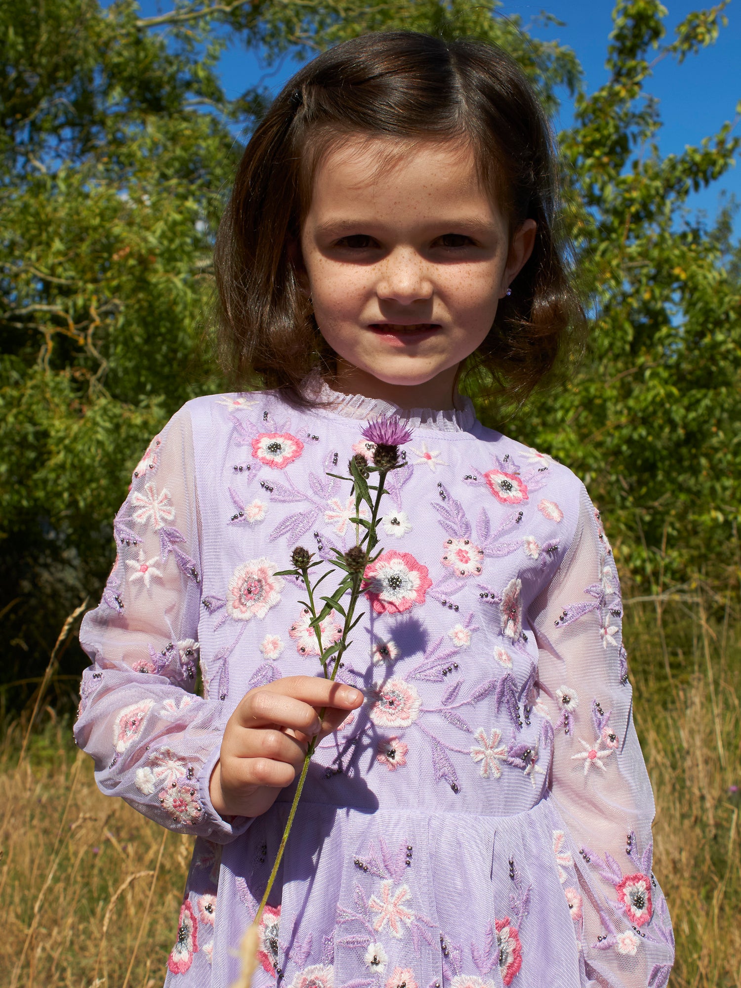 GWD Jazz Lilac Embroidered Dress