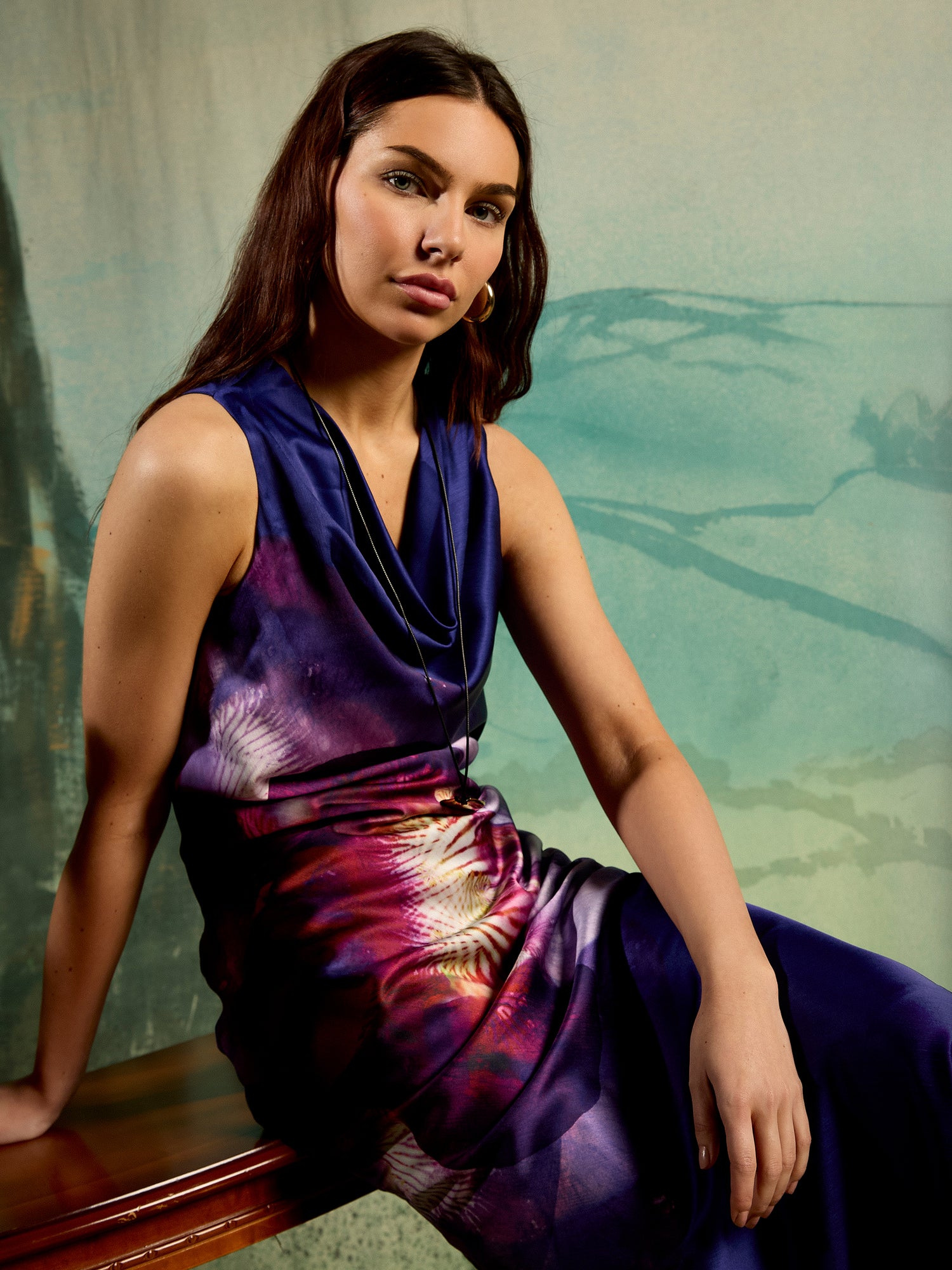 GWD Jessie Floral Printed Sleeveless Maxi Dress