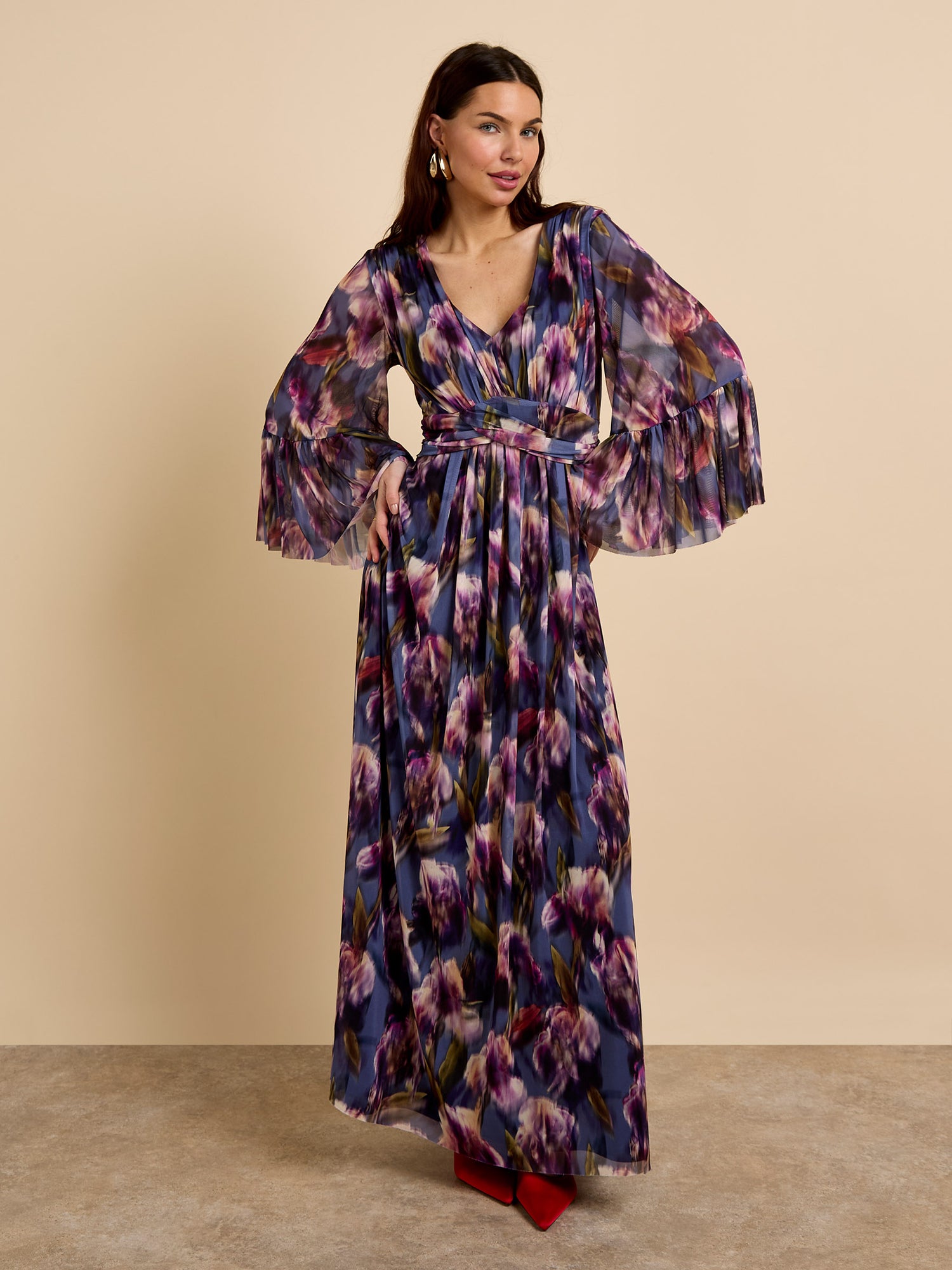GWD Judy Floral Print Maxi Dress