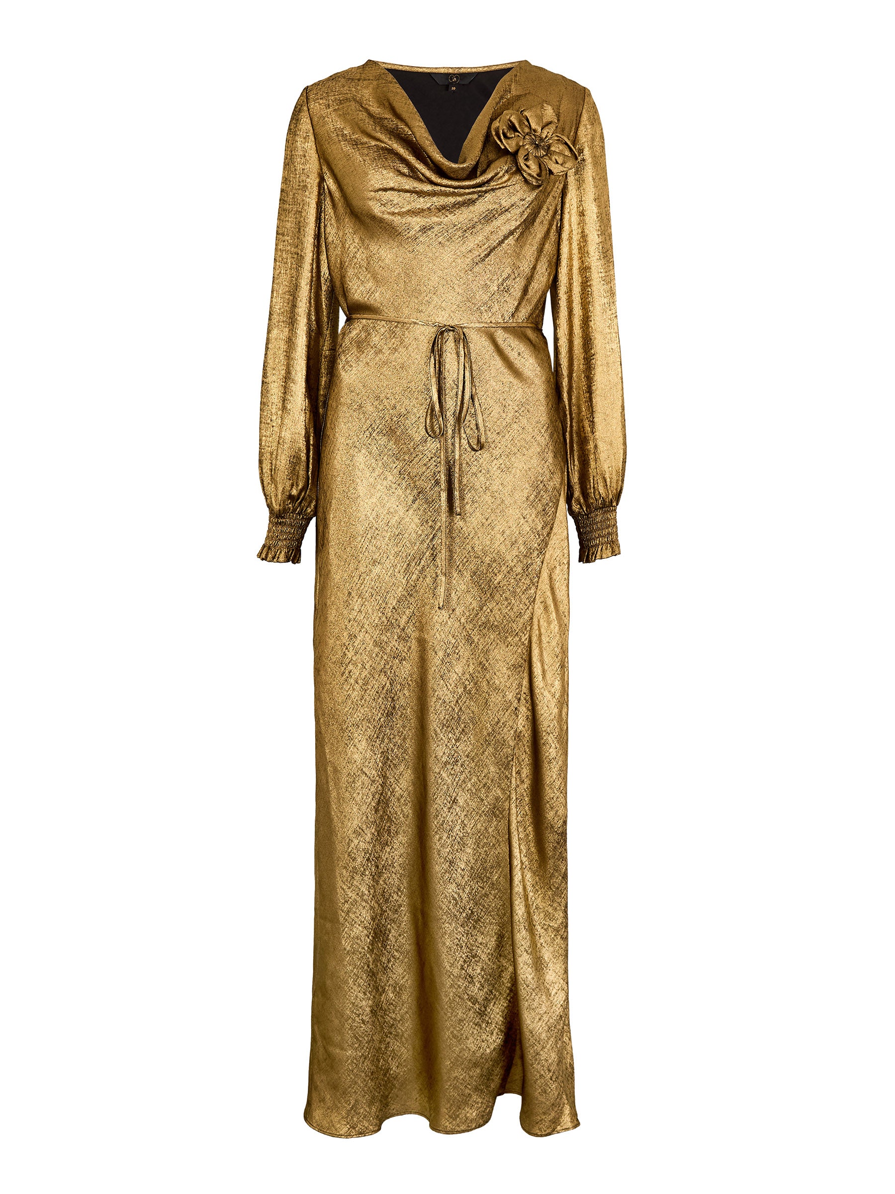 Juliet Gold Metallic Maxi Dress
