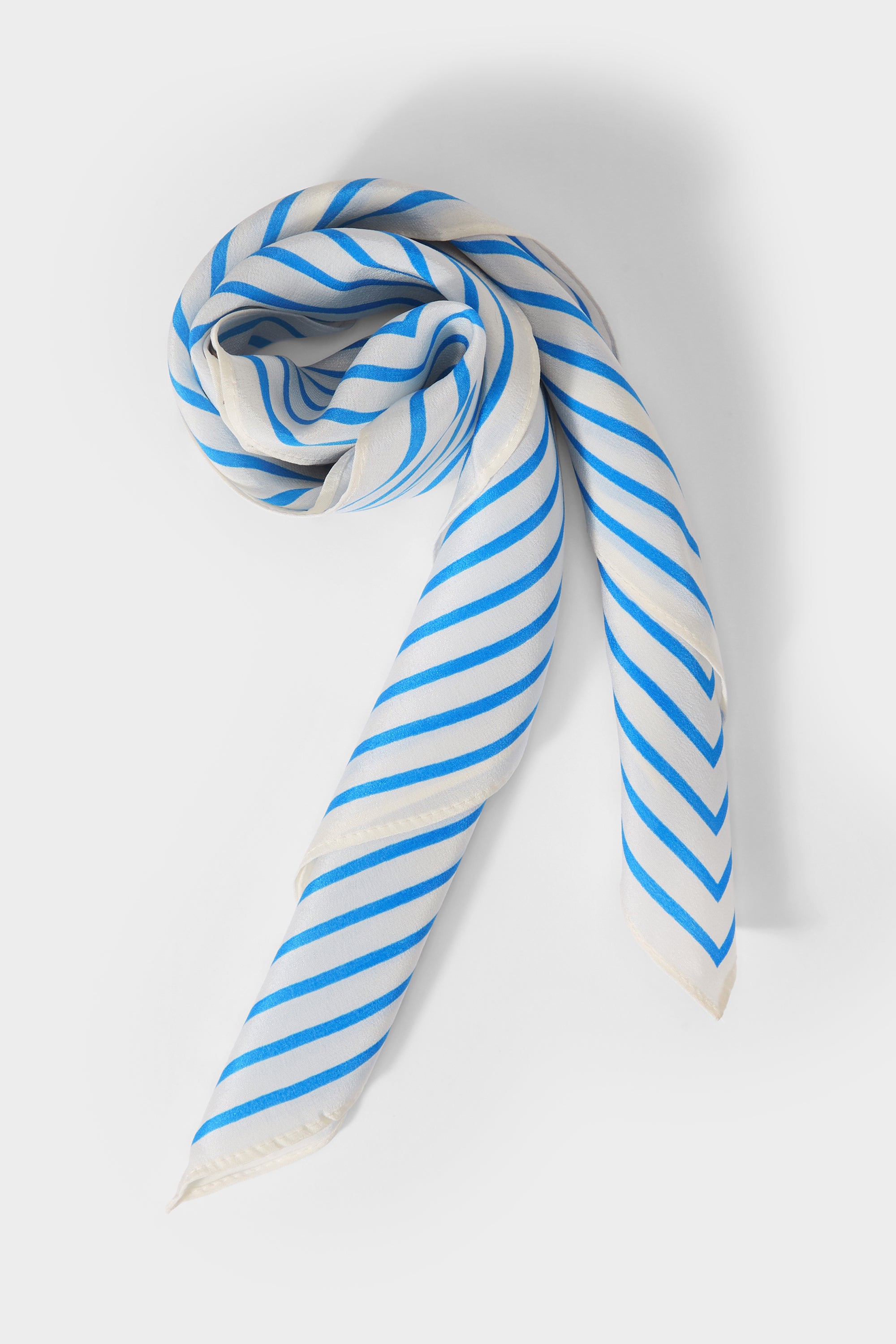 GWD Square Silk Scarves, Blue and Olive