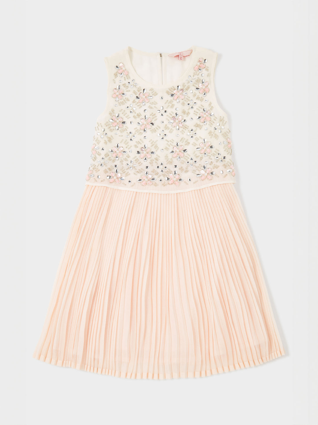 Lexy Soft Pink Sleeveless Embellished Dress | GWD Fashion