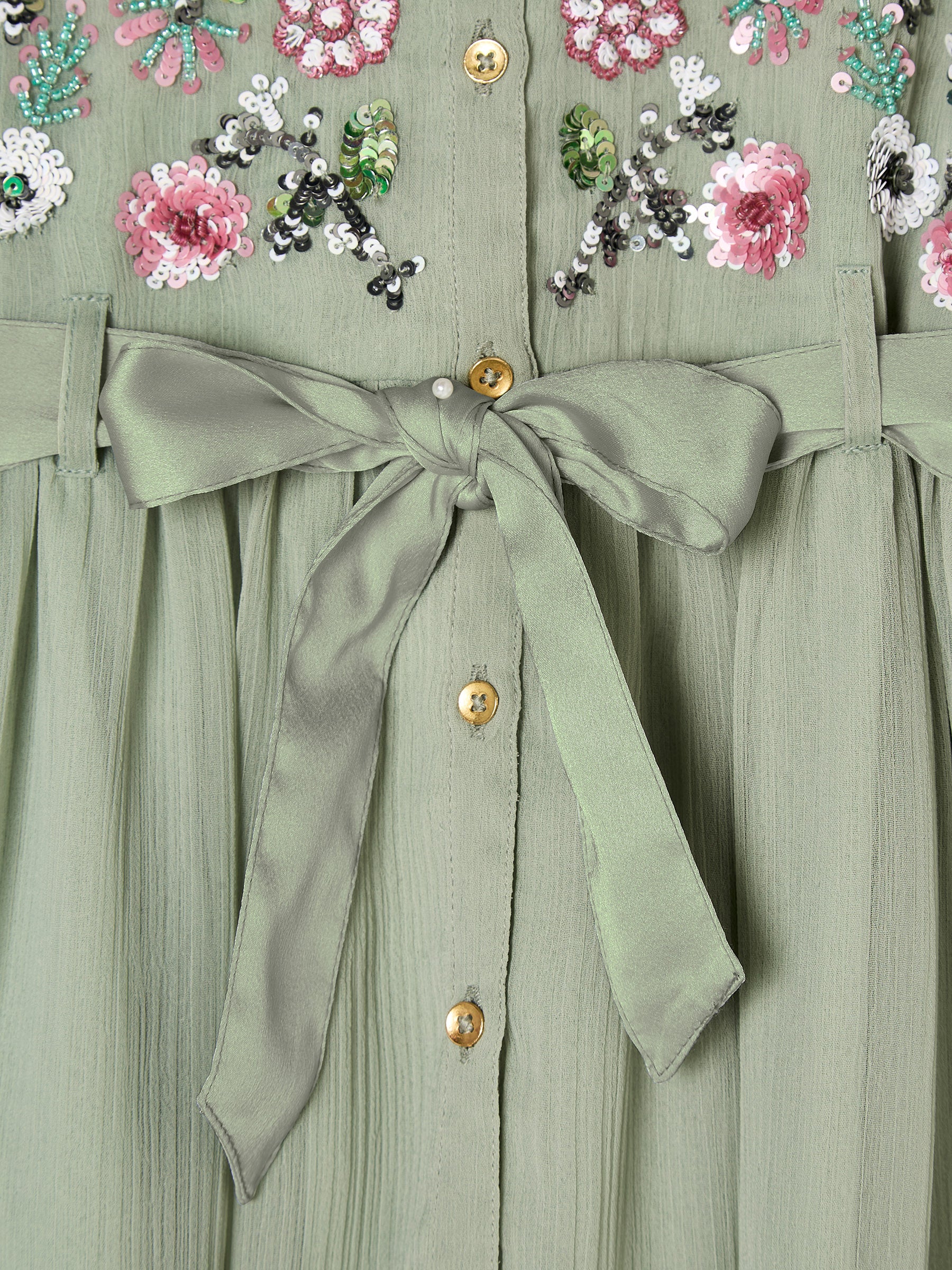 GWD Emmie Embellished Dress Sage