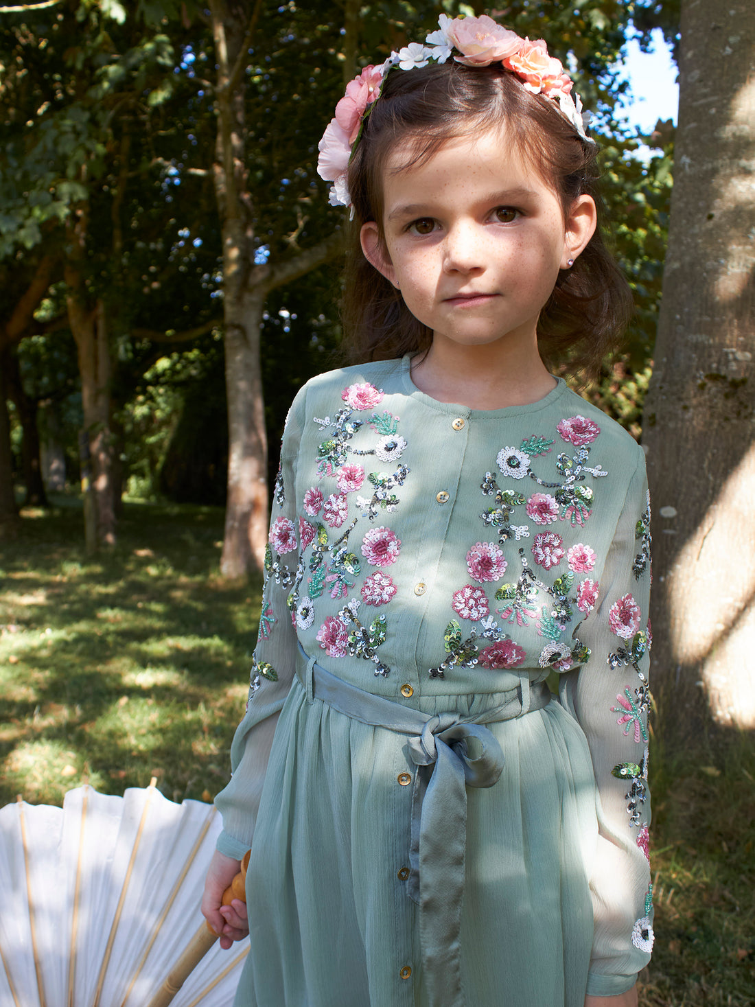 GWD Emmie Embellished Dress Sage