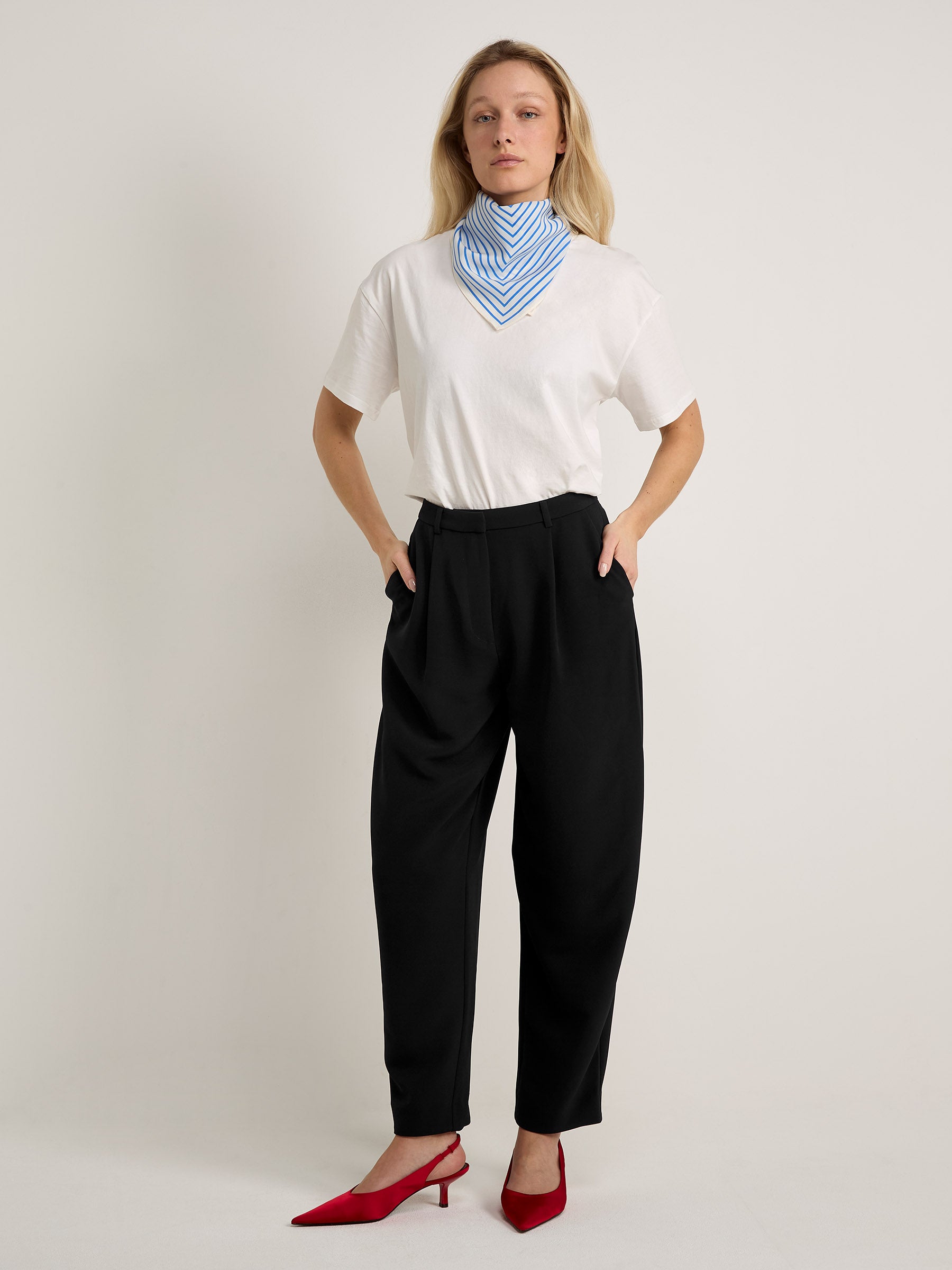 GWD Malika Navy Wide Leg Trouser