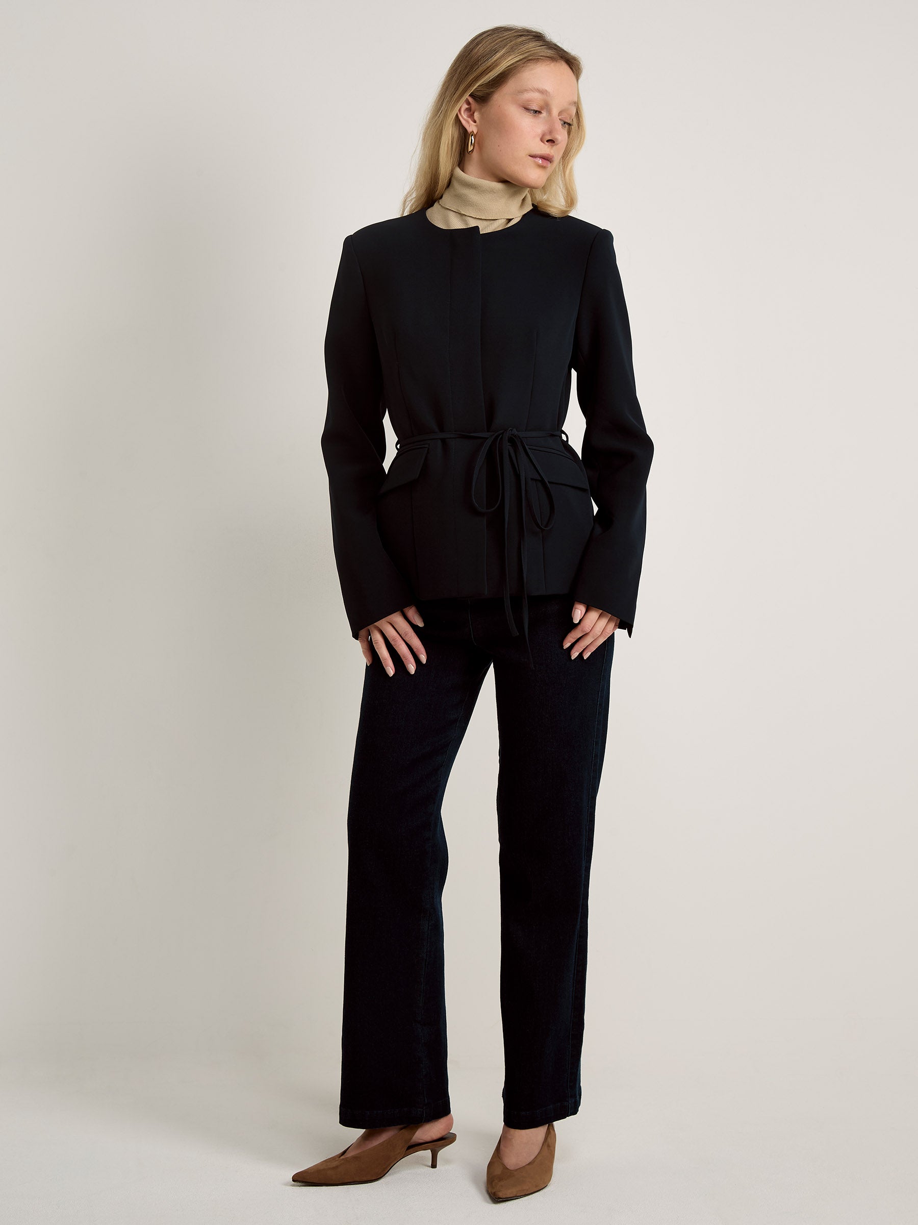 GWD Malika Navy Wide Leg Trouser