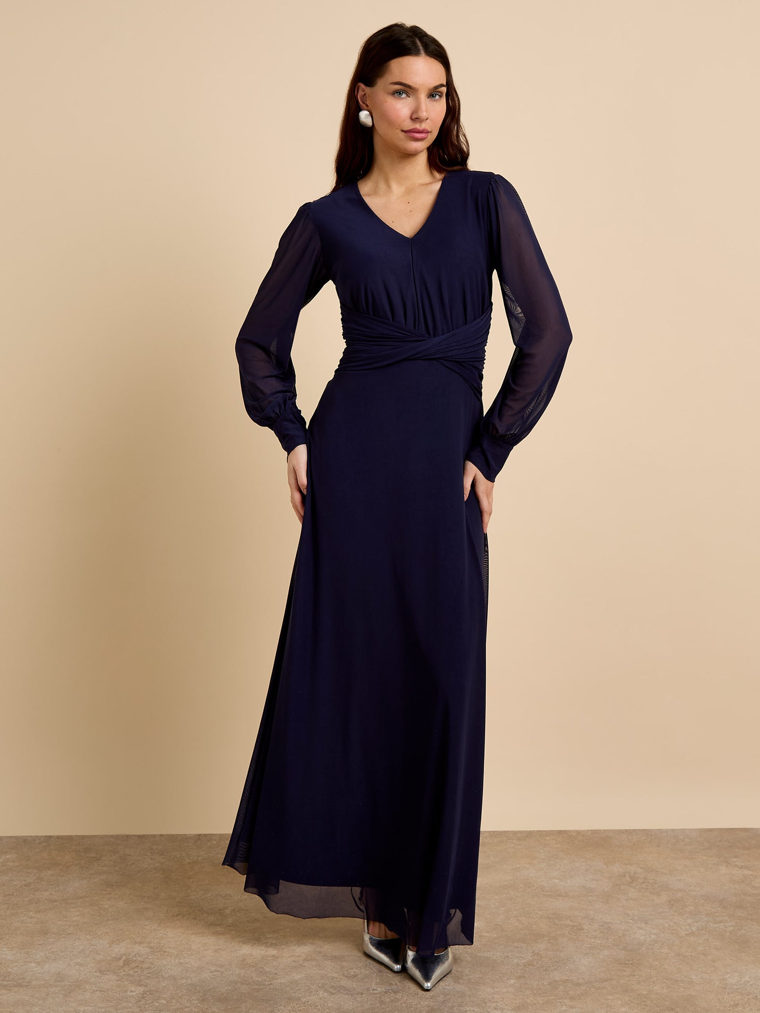 GWD Martha Knot Maxi Dress Navy