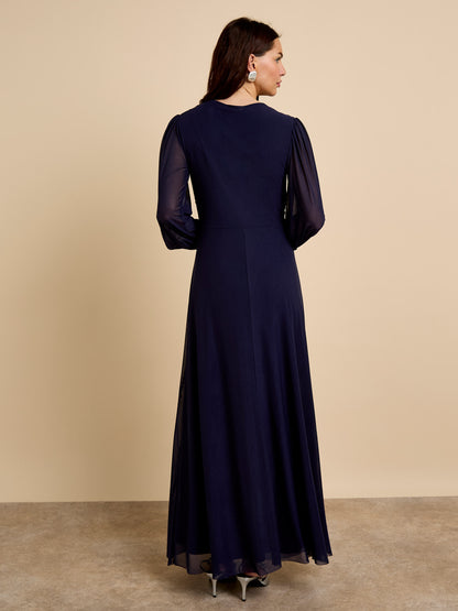 GWD Martha Knot Maxi Dress Navy