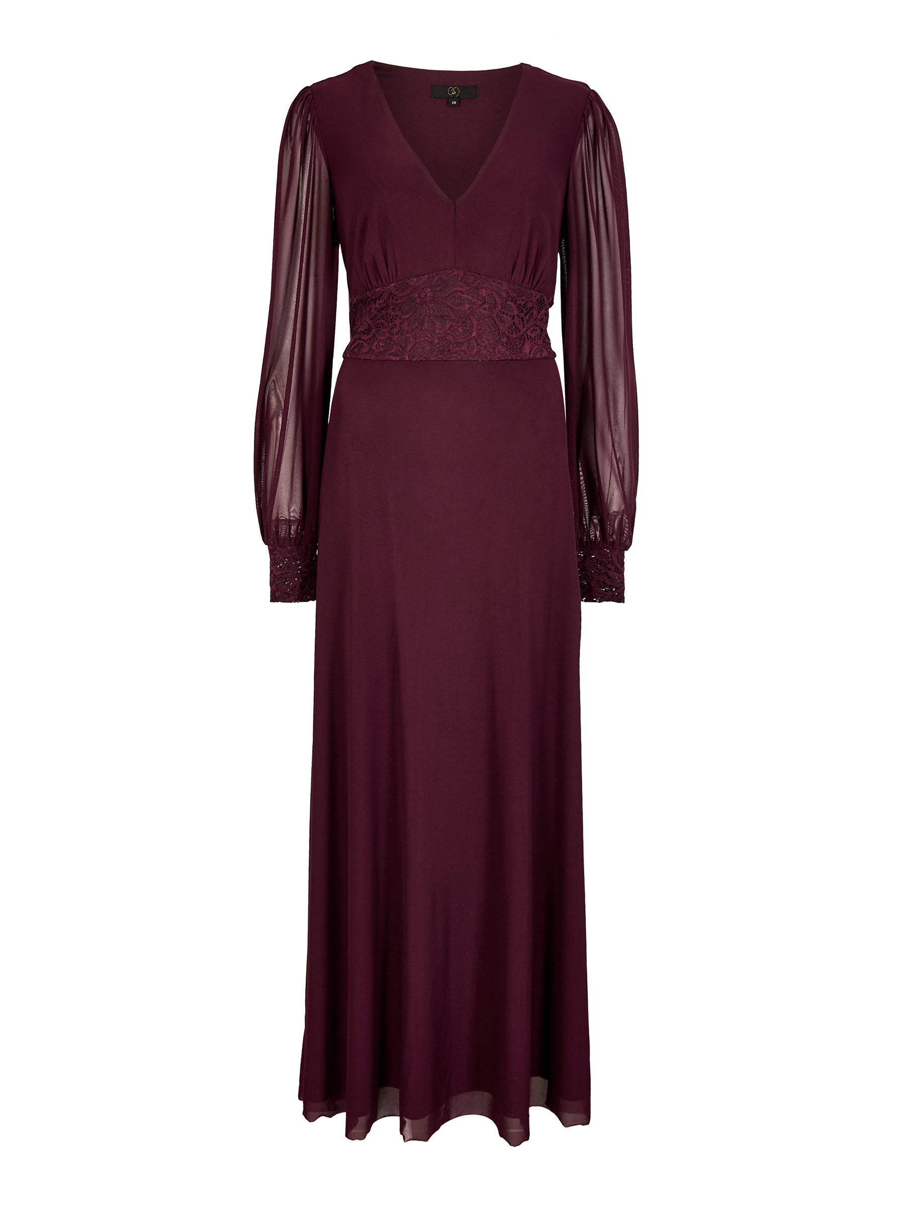 GWD Martha Stretch Mesh Purple Maxi Dress