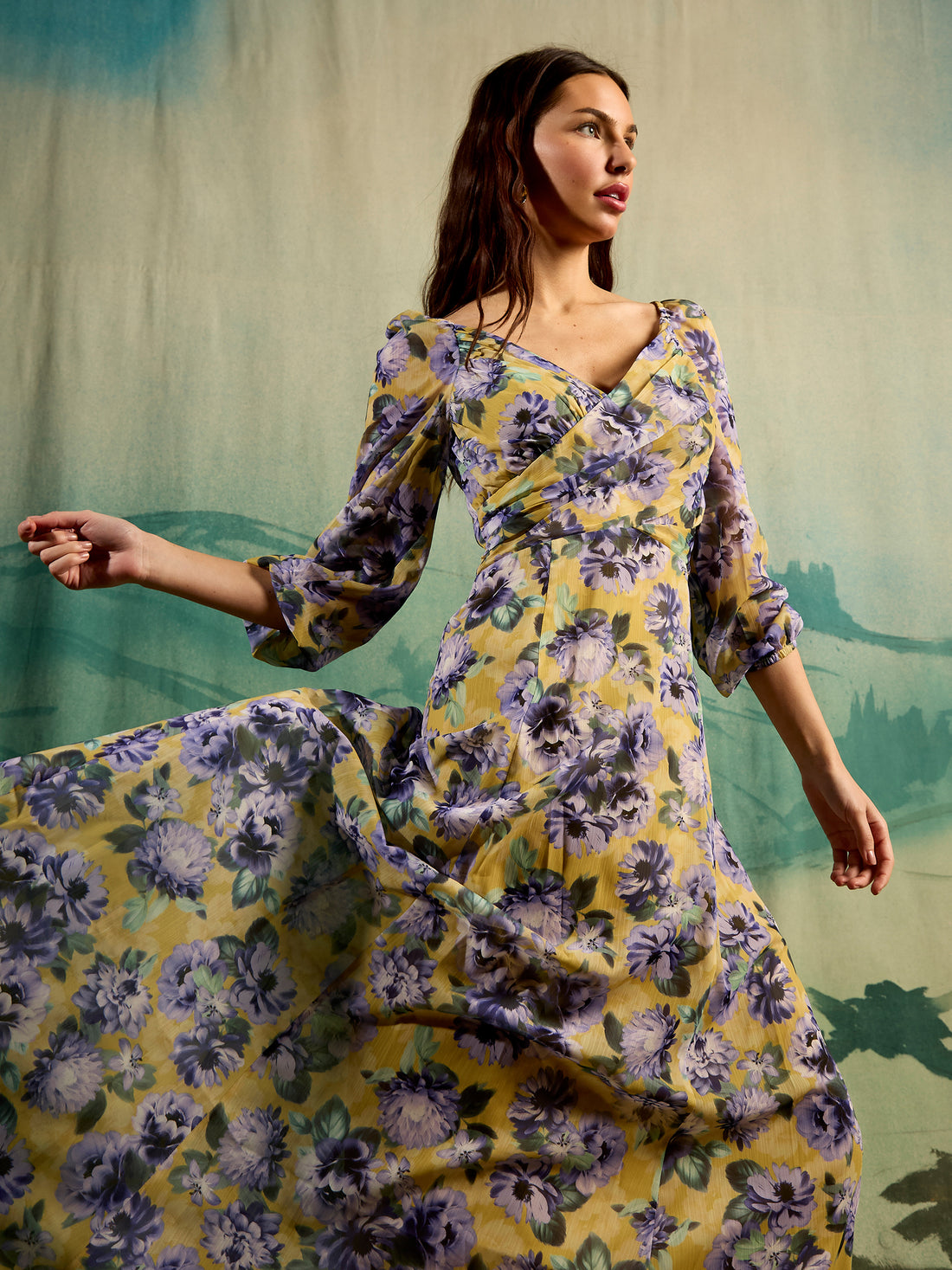 GWD Neave Floral Printed Maxi Dress