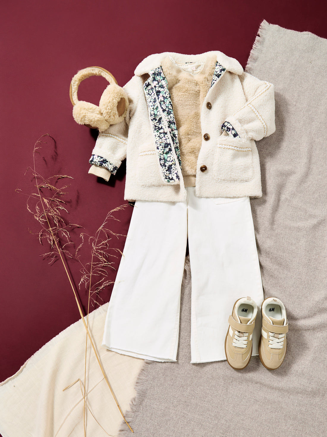 GWD Cathy Cream Fur Sweatshirt